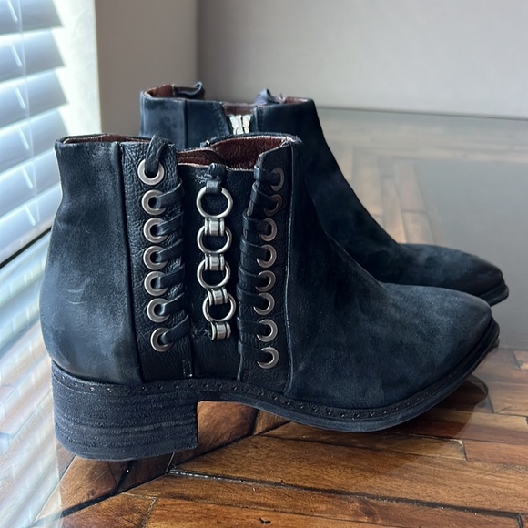 A.S.98 Biker Boots From Spain Leather And Suede Cheyenne 39 8.5